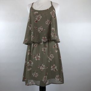 Namu Dress Tan Floral Size M